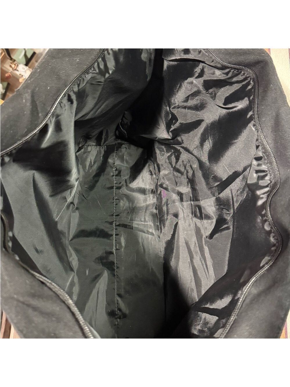 Victoria's Secret Black Metallic Logo Stripe Tote Bag - Picture 9 of 13